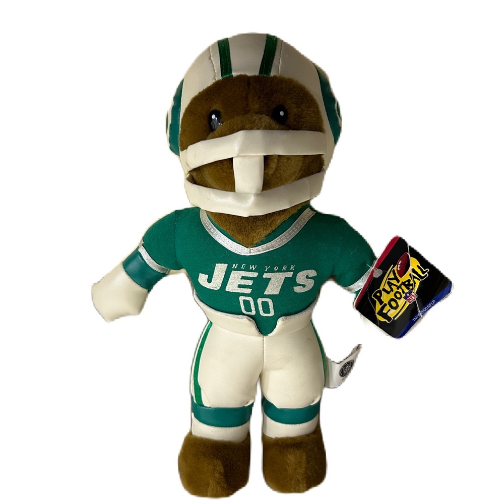Vintage Nanco Jet NFL Stuffed Plush Teddy Bear Toy Licensed 2002 Football